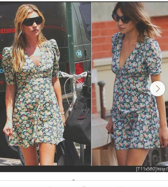 TOPSHOP SUPER RARE Iconic Floral Pansy Dress Boho Tea Dress Kate Moss vintage 10 55.00 PicClick UK
