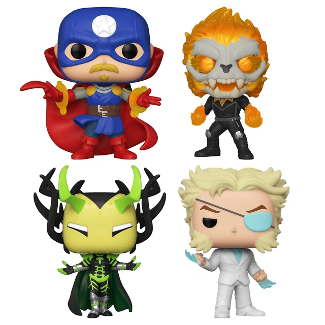 Funko Pop Lotto Pacchetto Di 4 Marvel Infinito Tonneggio Diamante Toppa Madama