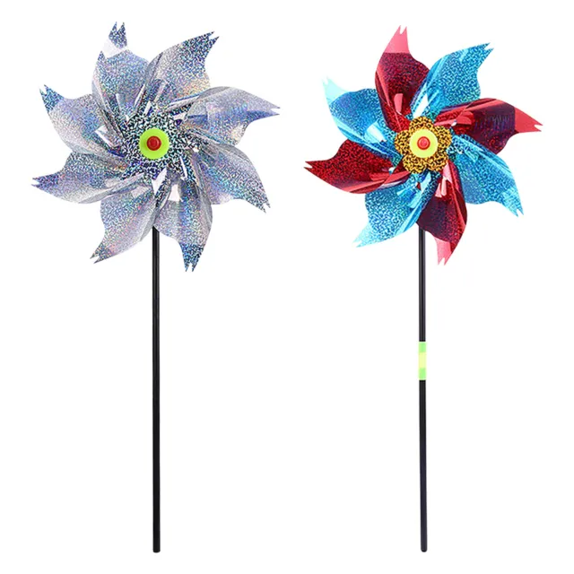 Reflective Pinwheels for Yard Windmill Wind Spinners Garden Sparkly Pin Wheel