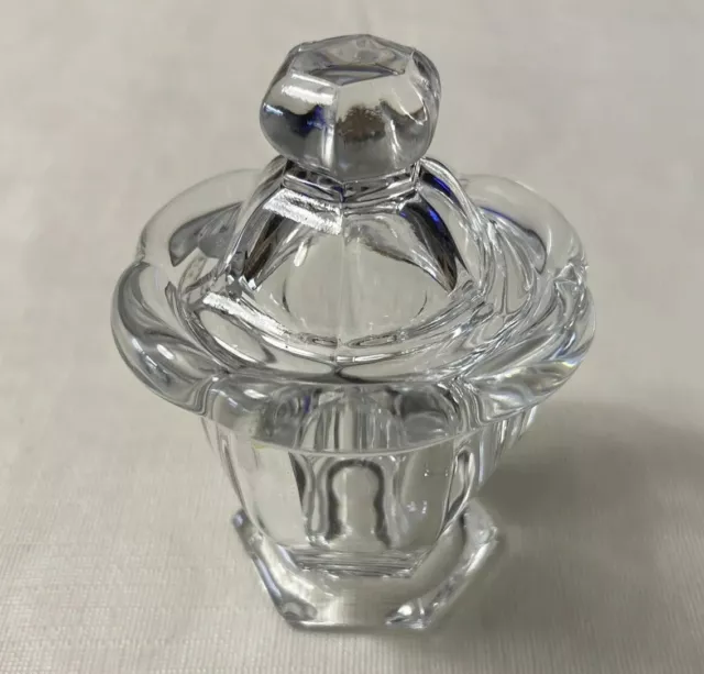 Baccarat Crystal Jelly / Jam Bowl / Jar w/Lid & Spoon Please Read Harcourt