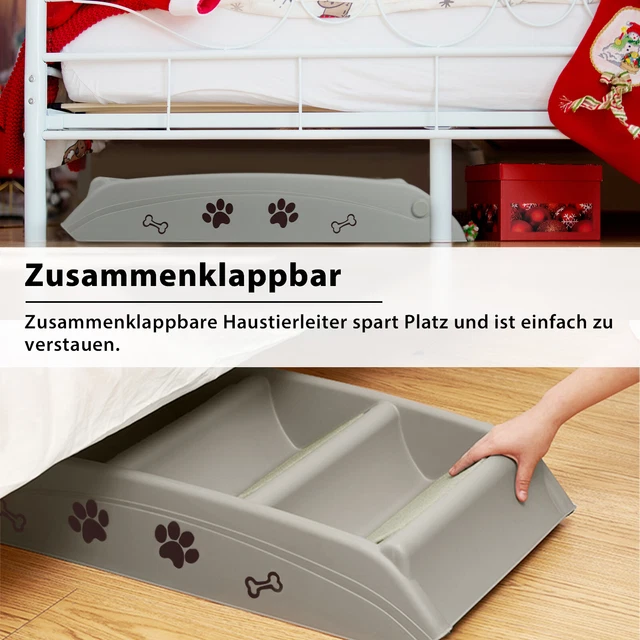 Hundetreppe, 4 Stufen Haustiertreppe, klappbar, Steighilfe für Auto Katzentreppe 7