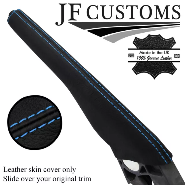 L Blue  Stitch Italian Leather Handbrake Cover Fits Vw Caddy 2015-2019