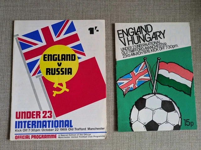ENGLAND UNDER 23,S Programmes x 2. 1969/1976. LOOK !! £3.29 - PicClick UK