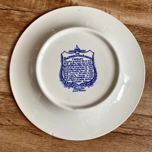 1927 Baltimore & Ohio Railroad Dinner Plate Harper’s Ferry CHINA 9" 2