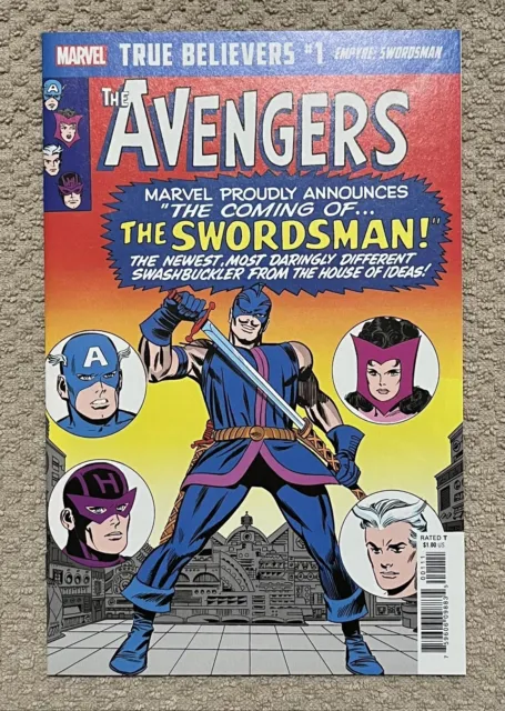 True Believers The Avengers Swordsman #1 Marvel Comics NM+ 2019