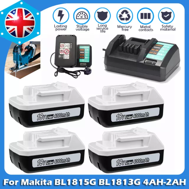 Makita BL1813G Battery 18V G-serie BL1815G HP457D 198186-3 BL1820G 1830G Charger