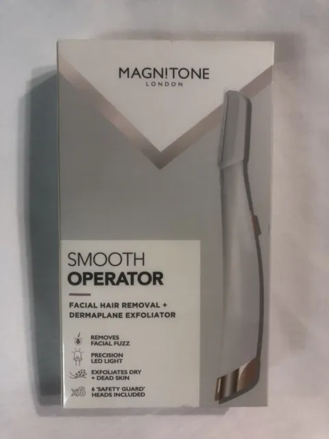 Magnitone Smooth Operator Facial Hair Removal + Dermaplane Exfoliator Led Light