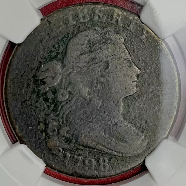 Ngc-Vg! 1798 Draped Bust Large Cent