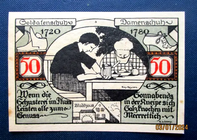 Germany , 50 Pfennig, Notgeld, banknote, 1921