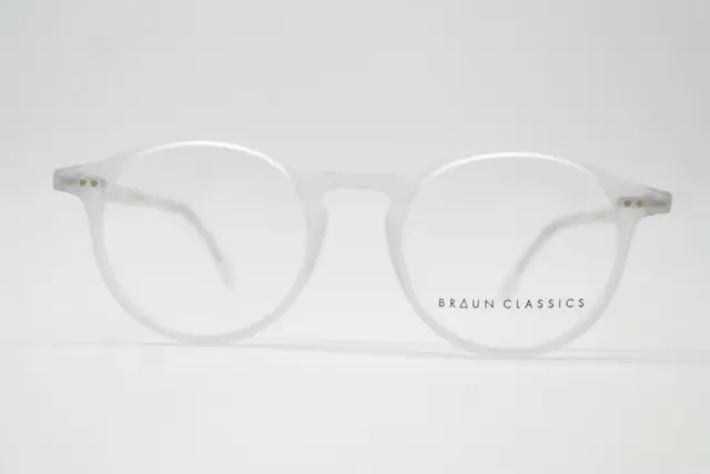 Glasses BRAUN CLASSICS 70 Transparent Silver Oval Frames Eyeglasses New