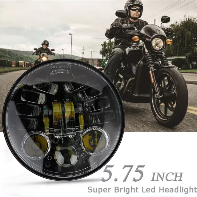 5.75'' Motorrad Scheinwerfer LED 70W DRL für Harley USW UNIVERSAL DOT E9-Geprüft