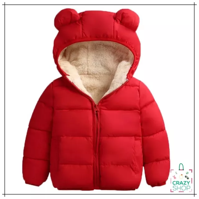 GIUBBINO ORECCHIE ORSETTO KIDS ABBIGLIAMENTO PER BAMBINI CAPPOTTO 24 Mesi