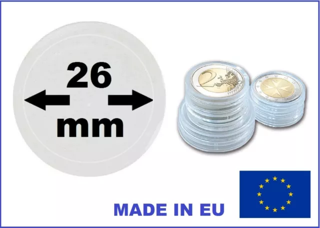 1000 Coin 26 MM Pièce de Monnaie Capsules Clair Pour