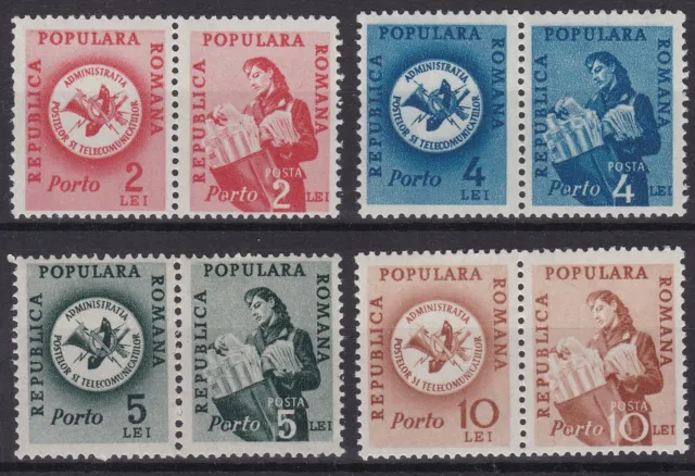 ROMANIA 1950 Doppelmarken Postfrisch