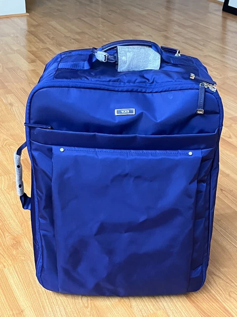 Tumi Voyageur Nylon Leisure Travel Blue Carryon Luggage Suitcase Wheels Black