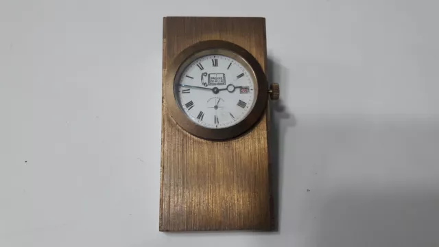 orologio vintage meccanico carica manuale da tavolo Pagine Gialle pubblicitario