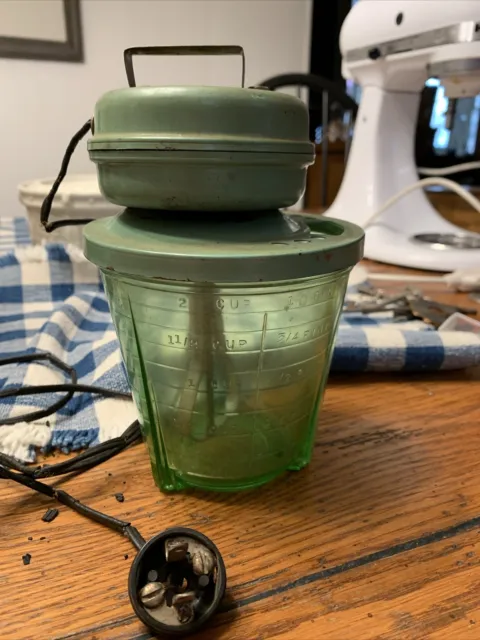 Vintage Electric Measuring Cup Mixer Glass VIDRIO Uranium See Details