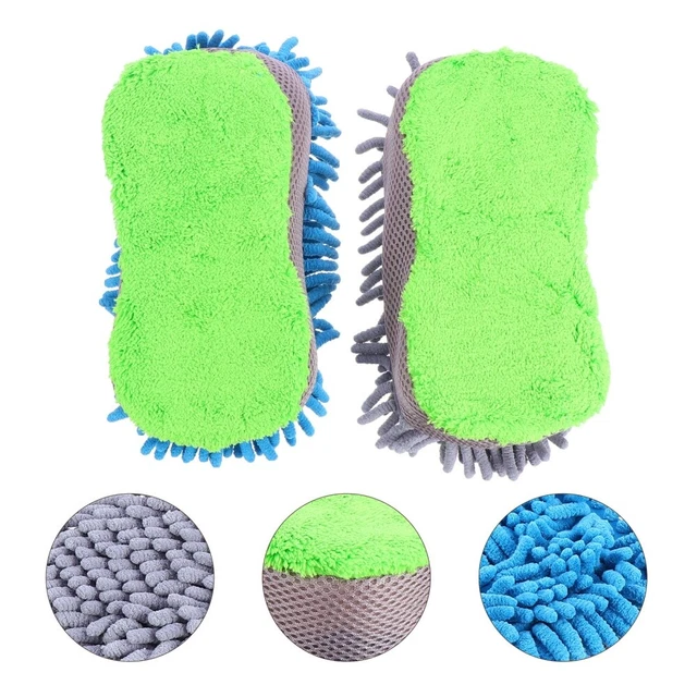 2 Pcs Car Cleaning Block Gadget Blocks Wax Applicator Pad Office Gloves