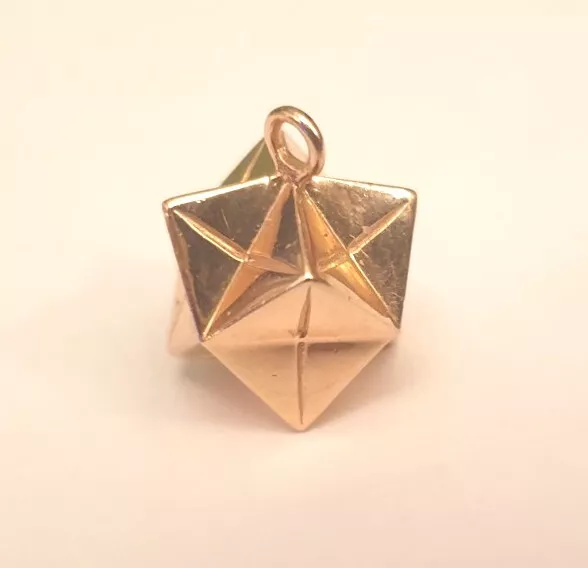 SUPERBE PENDENTIF ORIGAMI JEWELLERY de Claire Naa argent massif plaque or EUR 45 00 PicClick FR