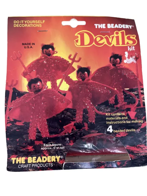 The Beadey Devils Kit 1988 Halloween Cuentas Adorno Kit Artesanal The Beadey Devils Kit 1988 Halloween Cuentas Adorno Kit Artesanal