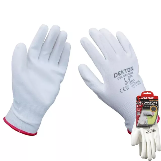 Dekton Decorators Pu Coated Work Working Gloves High Grip Glove 1pc 6pc Or 12pc