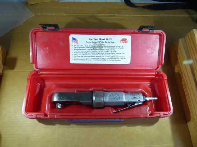 MAC Tools AR777 3/8 Drive Air Ratchet with Case and Manual