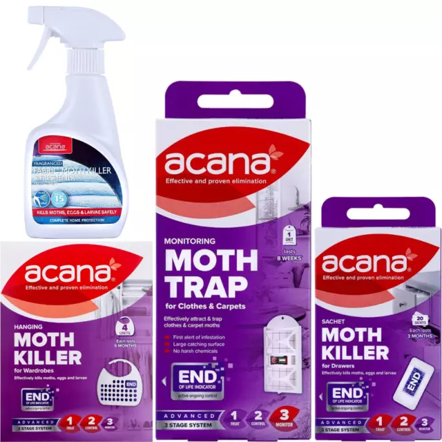 ACANA Moth Hanging Proofer Killer Repellent Freshener Fabric Lavender Kills Moth