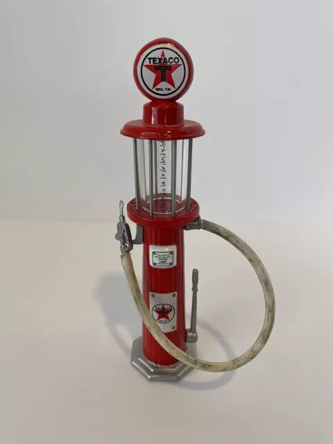 Vintage Texaco Miniture Glass Cylinder Gas Pump Gearbox Collectable