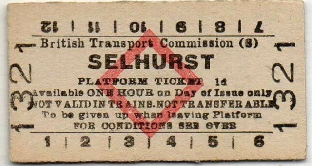 BTC(S) Platform Ticket Selhurst 1d