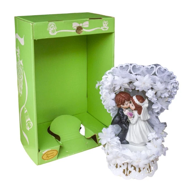 Topper Gâteau Mariage Couple Figurine 8 " Grand Céramique Dq