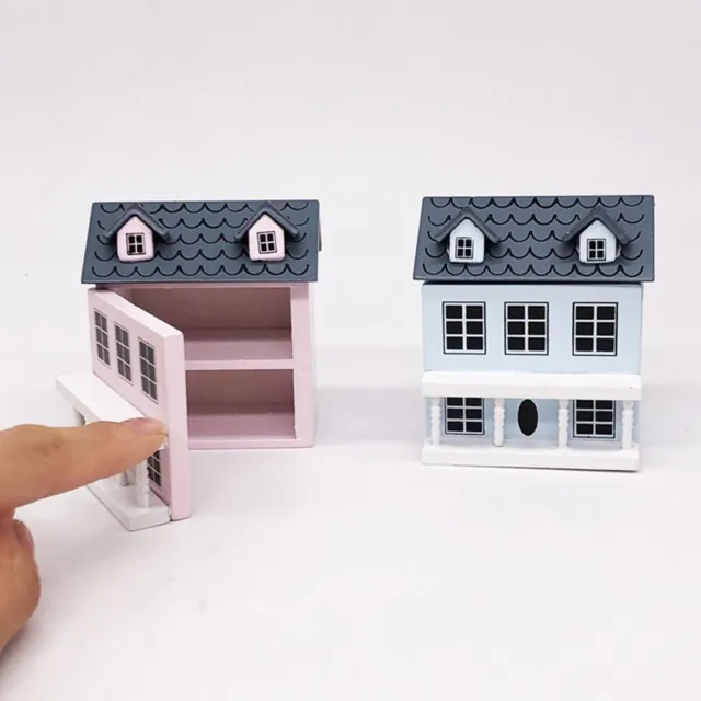 Wood Building Villa Handmade Doll Houses Playing House Miniature DIY Dollhouse