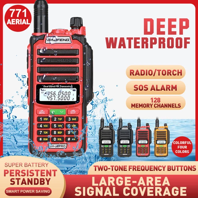 Baofeng UV-98PRO+ Dual-Band Walkie Talkie Long Range Two Way Radio + Earpiece