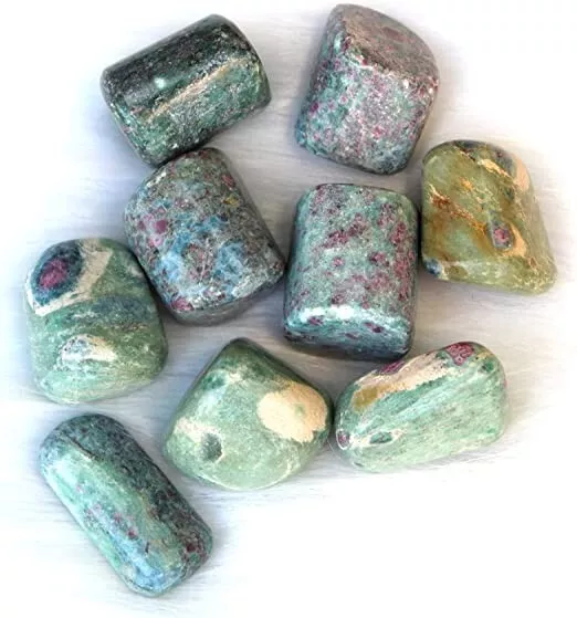 Jet Wow Ruby Fuschite Tumbled Stone (1 SINGLE PIECES) Approx. 0.75" to 1 Inch