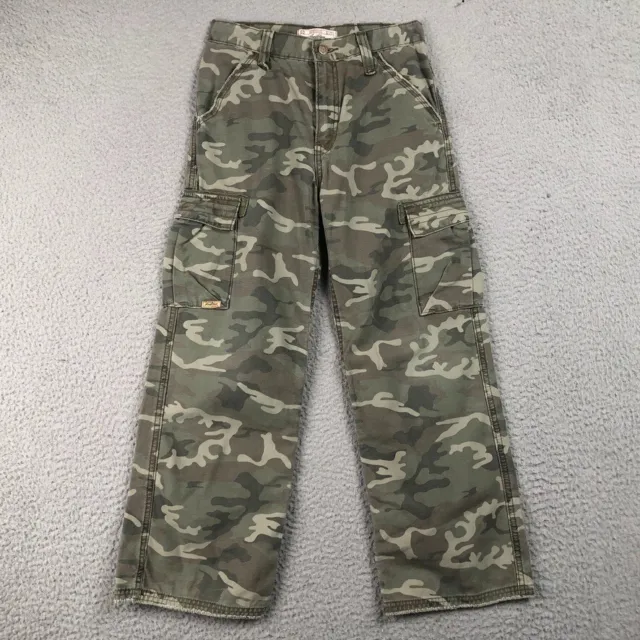 Levis Cargo Pants Youth 12 Camo Camouflage Outdoors Hiking Camping Active Pants
