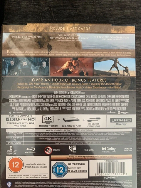 DUNE 4K ULTRA HD Bluray Bene Gesserit Pain Box UK Limited edition ...
