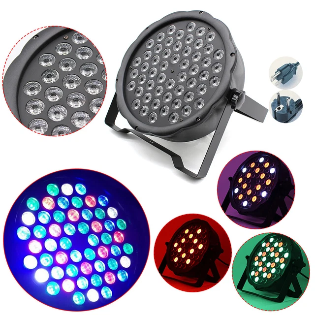 4x RGBW LED Flat Par Light 162W PAR 64 DMX 64 Light DMX 512 DJ Show lamp Uplight