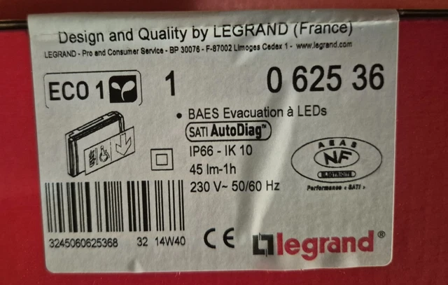 Bloc De Secours BAES Legrand PLEXO 62526 - Neuf (éventuels Petits Défauts)