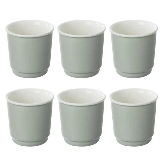 Lot de 6 Tasses à Café "Nature" 9cl Menthe
