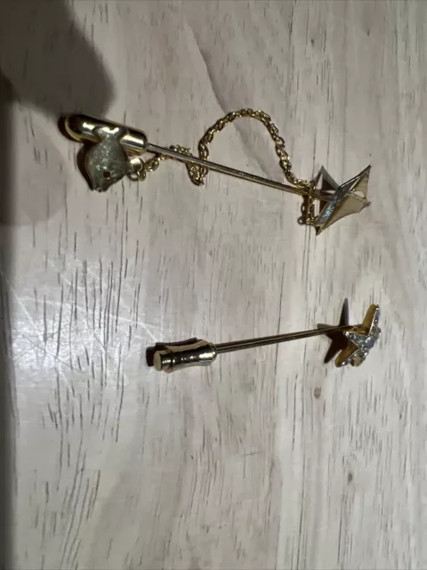 Vintage Stick Pins Sail Boat And Star.   Lot 503