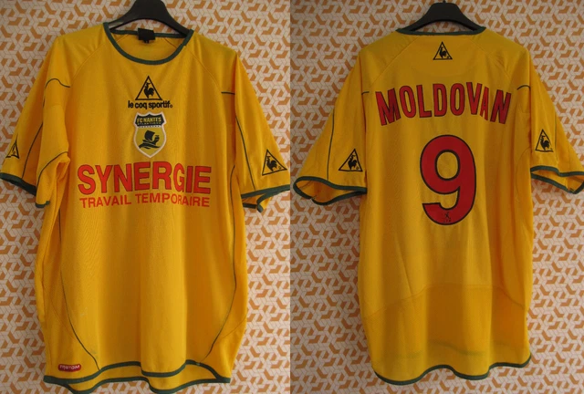 Maillot FC Nantes 2000-2001 Porté Par Moldovan #9 - Taille XL, état Très Bon
