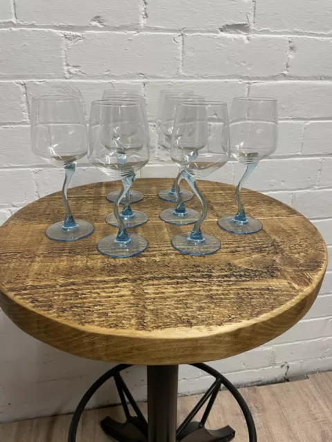 8 wine glasses