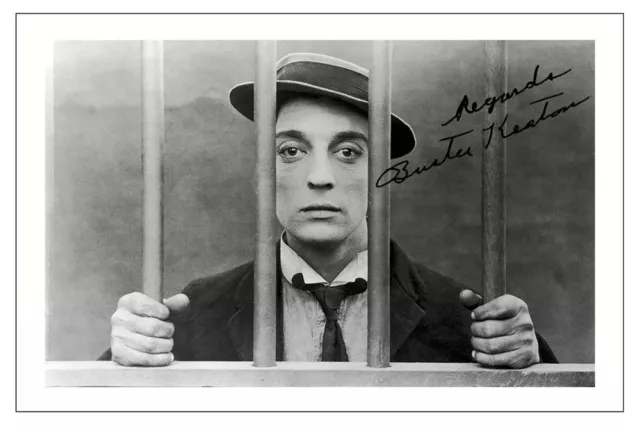 Buster Keaton The Goat Autograph Signed Photo Print