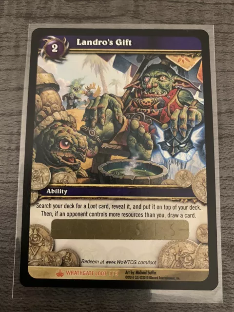 World of Warcraft TCG - Landro’s Gift Loot Card - Unscratched - Spectral Tiger!?