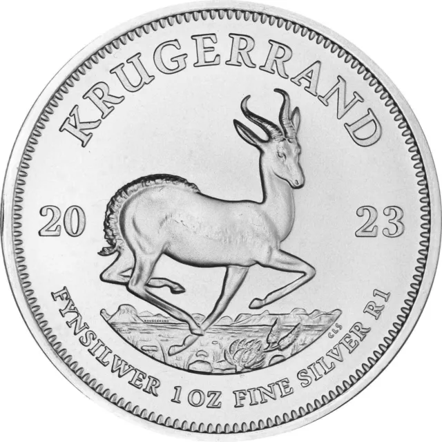 2023 South Africa 1 oz 999 Fine Silver Krugerrand Coin BU