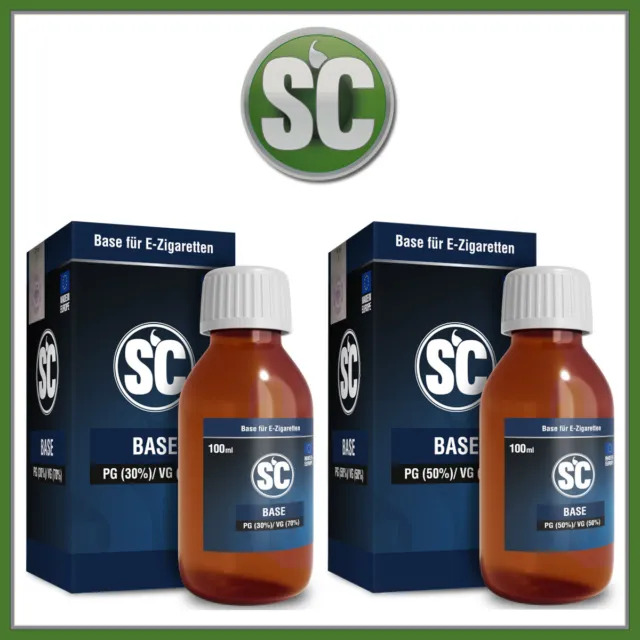 SC Base 100ml 0 mg/ml Basis Liquid - 50PG/50VG oder 30PG/70VG