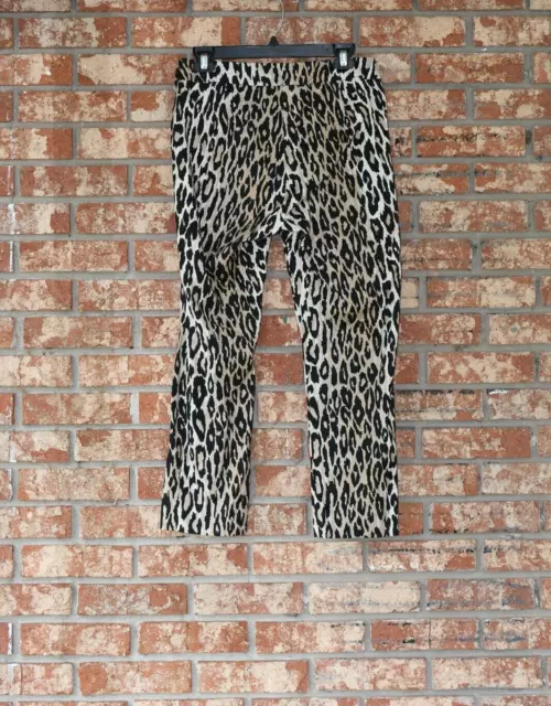 Ellen Tracy Multicolored Animal Print Ankle Pants