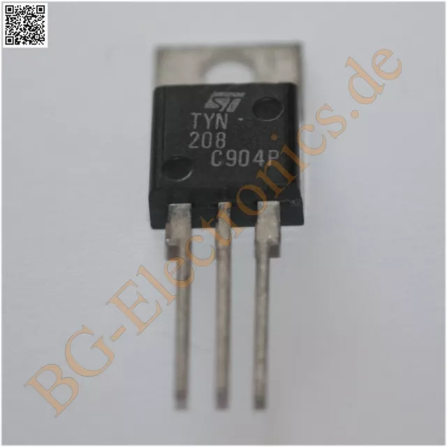 1 x redresseur contrôlé silicium TYN208 - Thyristor 200V 8A STM TO-220 1 pièce