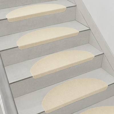Tappeto per Scala Set di 15 Coprigradini 65 x 23 en.casa 4 cm Antiscivolo Quadrato Autoadesivo Marrone 