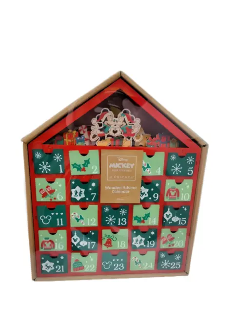 Holz Weihnachten Adventskalender Kinder Erwachsene Mickey Maus Wohnkultur Ornament 2