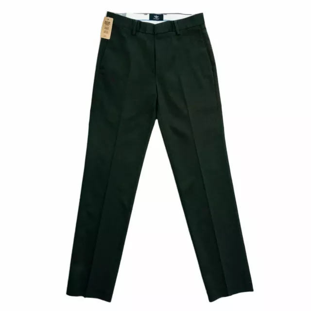 Dockers Insegna senza Pieghe Sottile Verde Pantaloni W29 L32/W36 L36 3